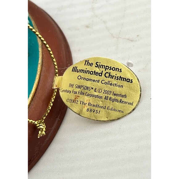 SIMPSONS Bradford Tree Christmas Ornament Illuminated "Cat-astrophe" Snowball - Picture 10 of 10